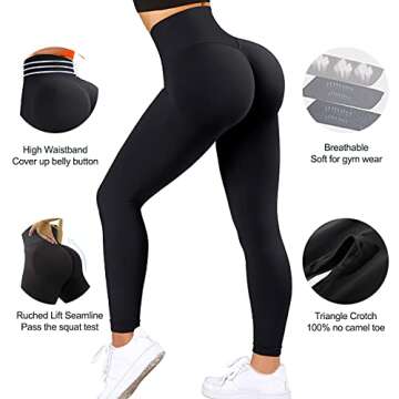 OMKAGI Scrunch Butt Lifting Leggings for Women