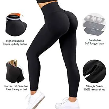 OMKAGI Scrunch Butt Lifting Leggings for Women