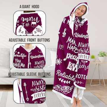 Warmstorey Mother's Day Cozy Blanket Hoodie Gift