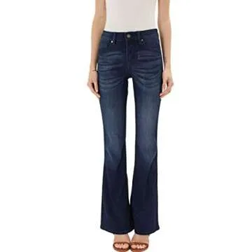 Stylish Kan Can Women's High-Rise Flare Jeans - KC6102 D 9/28