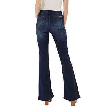 Stylish Kan Can Women's High-Rise Flare Jeans - KC6102 D 9/28