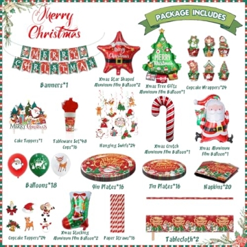 234 Pcs Christmas Balloon Decorations for Festive Parties