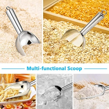 2-Piece Stainless Steel Ice Scoop Set for Home and Events