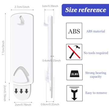 Jetec 48 Pieces Sawtooth Picture Hangers Damage Free Frame Hangers No Nails Adhesive Picture Hooks f...