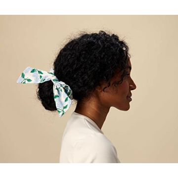 RIFLE PAPER CO. Hydrangea Scrunchie | Silky Floral Scarf Tie For Hair. (3.5" Soft Elastic Band), Ponytail Holder or Wrist Accessory. Perfect for Mom, Daughter or Friend