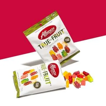 Albanese World's Best True to Fruit Exotic Fruits Gummi Bears, 25oz Bag of Candy, Soft & Chewy Candy Snack, Fruity Flavor Assortment