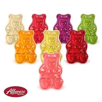 Albanese World's Best True to Fruit Exotic Fruits Gummi Bears, 25oz Bag of Candy, Soft & Chewy Candy Snack, Fruity Flavor Assortment