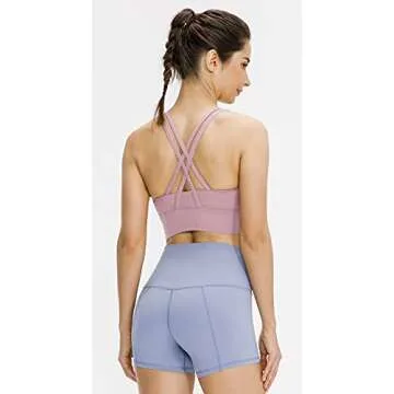 Lavento Women's Strappy Sports Bra for Medium Support Activewear