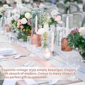 Elegant 9-Pack Clear Glass Cylinder Candle Holders