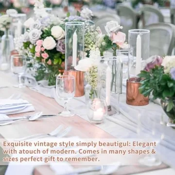 Elegant 9-Pack Clear Glass Cylinder Candle Holders