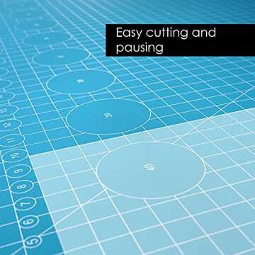 OfficeTree Self Healing Cutting Mat 24 x 36 inches - Blue A1 Cutting Mat for Sewing - Double Sided Grid - Quilting Cutting Mats with 3 PVC Layers - Cutting Mats for Sewing, Crafting & Modelling