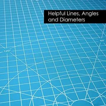 OfficeTree Self Healing Cutting Mat 24 x 36 inches - Blue A1 Cutting Mat for Sewing - Double Sided Grid - Quilting Cutting Mats with 3 PVC Layers - Cutting Mats for Sewing, Crafting & Modelling