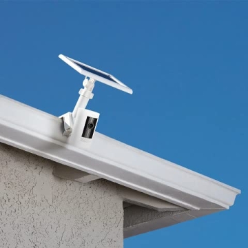 Ring Gutter Mount for Cameras and Solar Panels White
