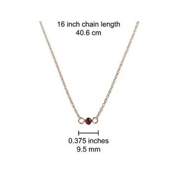 Handmade Rose Gold Garnet Choker Necklace for Women