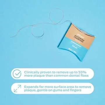 Gentle Vegan Activated Charcoal Floss with Lemongrass