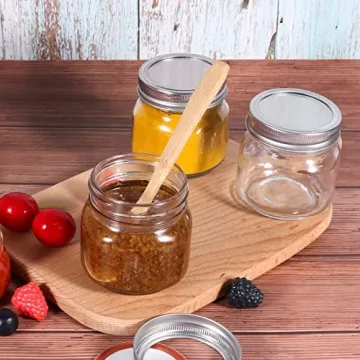 Betrome 8 oz Mason Jars - 24 Pack for Canning and Gifts