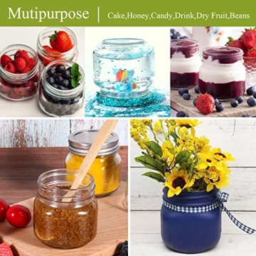 Betrome 8 oz Mason Jars - 24 Pack for Canning and Gifts