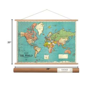 Cavallini Papers Vintage Style Decorative Poster & Hanger Kit 28 x 20, 28" x 20"