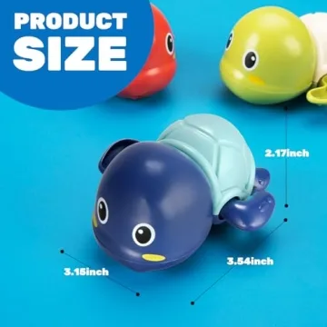 TOHIBEE Cute Swimming Turtle Bath Toys for Toddlers