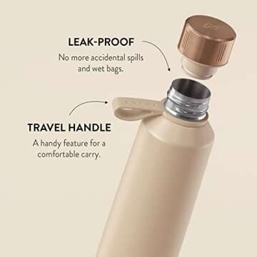BURGA Insulated Water Bottle – Stylish & Durable Stainless Steel 17oz