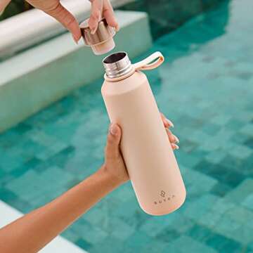 BURGA Insulated Stainless Steel Water Bottle 17oz