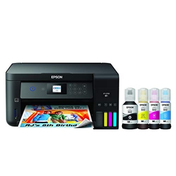 Epson EcoTank ET-2750 Wireless Color All-in-One Cartridge-Free Printer with Scanner, Copier and Ethe...