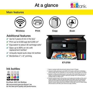 Epson EcoTank ET-2750 Wireless All-in-One Printer