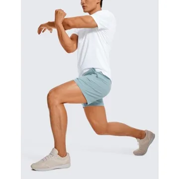 CRZ YOGA Men's 5'' Linerless Workout Shorts for Athletes