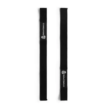 Gymreapers Lifting Wrist Straps For Weightlifting, Bodybuilding, Powerlifting, Strength Training, & Deadlifts - Padded Neoprene with 18" cotton (Black - No Padding)