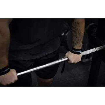 Gymreapers Lifting Wrist Straps For Weightlifting, Bodybuilding, Powerlifting, Strength Training, & Deadlifts - Padded Neoprene with 18" cotton (Black - No Padding)