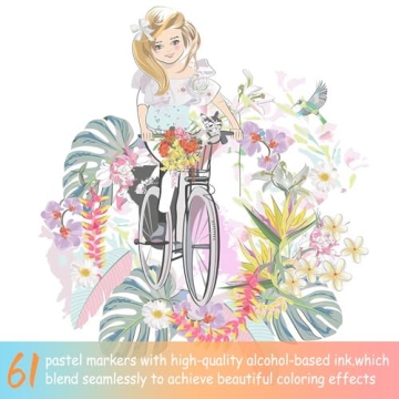 Caliart 61 Colors Pastel Alcohol Markers for Artists