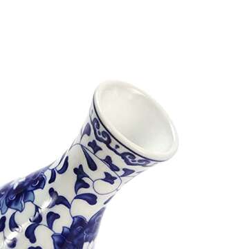 Bigsee Blue White Ceramic Vases Set of 3 for Home Decor