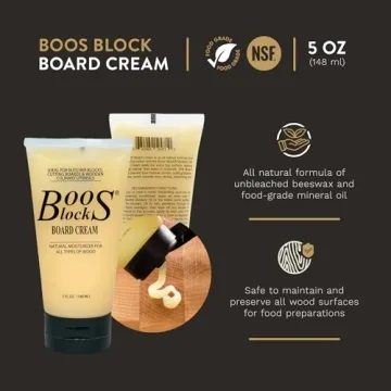 John Boos 16Oz Mystery Oil & 5Oz Board Cream Care Kit for Butcher Blocks & Cutting Boards