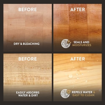 John Boos 16Oz Mystery Oil & 5Oz Board Cream Care Kit for Butcher Blocks & Cutting Boards