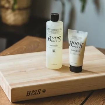John Boos 16Oz Mystery Oil & 5Oz Board Cream Care Kit for Butcher Blocks & Cutting Boards