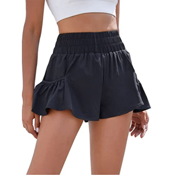 BMJL Womens High Waisted Athletic Running Shorts Quick Dry