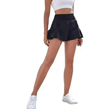 BMJL Womens High Waisted Athletic Running Shorts Quick Dry