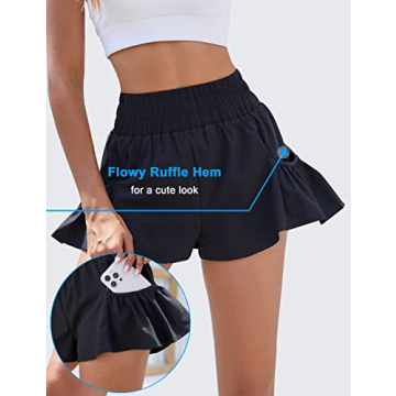 BMJL Womens High Waisted Athletic Running Shorts Quick Dry