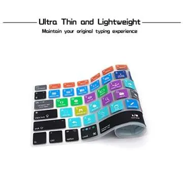HRH Ableton Live Shortcuts Hotkey Silicone Keyboard Cover Skin for MacBook Air 13,for MacBook Pro13/15/17 (with or w/Out Retina Display,2015 or Older Version),for iMac Older,USA and European Layout