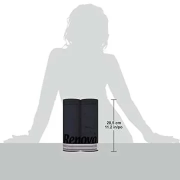 Renova Black Toilet Paper Bundle of 48 Rolls for Luxury Comfort