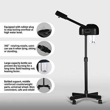 LCD Ozone Facial Steamer for Home & Beauty Salon Use
