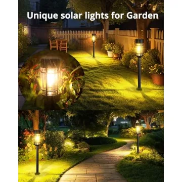ILANCK Solar Pathway Lights 8 Pack Bright Outdoor Lighting