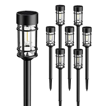 ILANCK Solar Pathway Lights 8 Pack Bright Outdoor Lighting