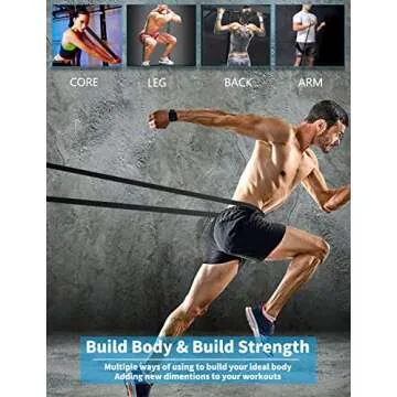 Pull Up Bands, Resistance Bands, Pull Up Assistance Band Resistance Exercise Bands for Men & Women Working Out, Body Stretching, Physical Therapy, Muscle Training - Dark Black