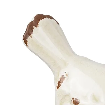 FICITI Distressed Ceramic Bird fgurines in Crackle Finish for Home and Outdoor Decor - Assorted Set of 2