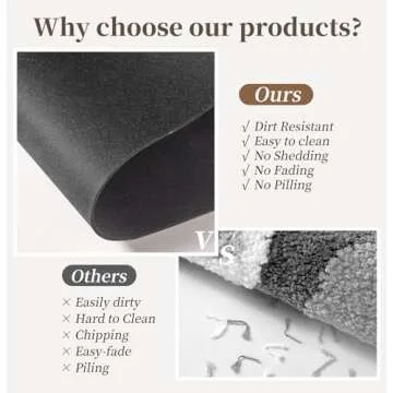 Bath Mat Rugs 24x17 - Diatomaceous Earth Bath Mat Quick Dry Absorbing Bathroom Rugs Rubber Non Slip Thin Bathroom Mat Fit Under Door, Bath Mat for Bathroom Floor, Tub and Shower, Sink, Dark Grey