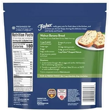 10oz Fisher Chopped Walnuts - Unsalted Keto Snack