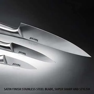 Hecef 5-Piece Kitchen Knife Set for All Cooking Needs