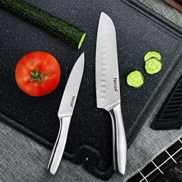 Hecef 5-Piece Kitchen Knife Set for All Cooking Needs