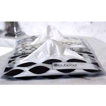 Butipods Reusable Wet Wipe Pouch Slim Case Travel Clutch Holder | Refillable Portable Baby Wipes Dis...